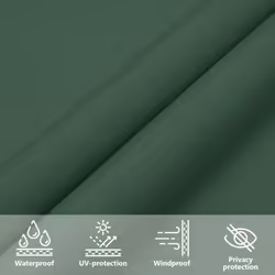 vidaXL Sunshade Sail Oxford Fabric Rectangular Patio Shade Sunscreen Canopy - dark green, 6 x 7 m - Additional view 5