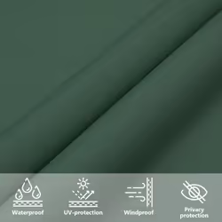 vidaXL Sunshade Sail Oxford Fabric Rectangular Patio Shade Sunscreen Canopy - dark green, 6 x 8 m - Additional view 5