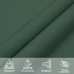 vidaXL Sunshade Sail Oxford Fabric Triangular Shade Sail Sunscreen Canopy - dark green, 3 x 3 x 3 m - Additional view 5