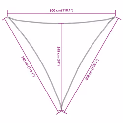 vidaXL Sunshade Sail Oxford Fabric Triangular Shade Sail Sunscreen Canopy - dark green, 3 x 3 x 3 m - Additional view 9