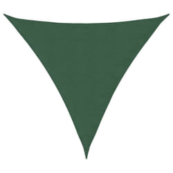 vidaXL Sunshade Sail Oxford Fabric Triangular 4x4x4 m Dark Green Patio Canopy
