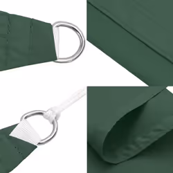 vidaXL Sunshade Sail Oxford Fabric Triangular Shade Sail Sunscreen Canopy - dark green, 4 x 4 x 5.8 m - Additional view 6