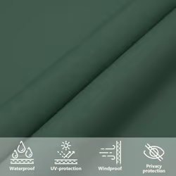 vidaXL Sunshade Sail Oxford Fabric Triangular Shade Sail Sunscreen Canopy - dark green, 4 x 5 x 6.4 m - Additional view 5