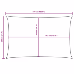vidaXL Sunshade Sail Oxford Fabric Rectangular Patio Shade Sunscreen Canopy - blue, 2 x 5 m - Additional view 9