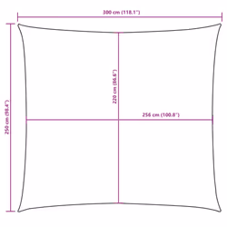 vidaXL Sunshade Sail Oxford Fabric Rectangular Patio Shade Sunscreen Canopy - blue, 2.5 x 3 m - Additional view 3