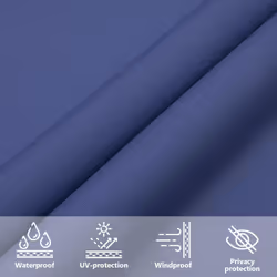 vidaXL Sunshade Sail Oxford Fabric Rectangular Patio Shade Sunscreen Canopy - blue, 2.5 x 4 m - Additional view 5