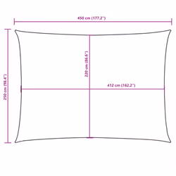 vidaXL Sunshade Sail Oxford Fabric Rectangular Patio Shade Sunscreen Canopy - blue, 2.5 x 4.5 m - Additional view 3