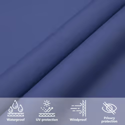 vidaXL Sunshade Sail Oxford Fabric Rectangular Patio Shade Sunscreen Canopy - blue, 2.5 x 4.5 m - Additional view 5