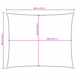 vidaXL Sunshade Sail Oxford Fabric Rectangular Patio Shade Sunscreen Canopy - blue, 3 x 4 m - Additional view 3
