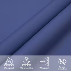 vidaXL Sunshade Sail Oxford Fabric Rectangular Patio Shade Sunscreen Canopy - blue, 3 x 4 m - Additional view 5