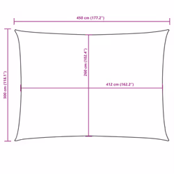 vidaXL Sunshade Sail Oxford Fabric Rectangular Patio Shade Sunscreen Canopy - blue, 3 x 4.5 m - Additional view 9