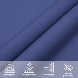 vidaXL Sunshade Sail Oxford Fabric Rectangular Patio Shade Sunscreen Canopy - blue, 3 x 6 m - Additional view 5