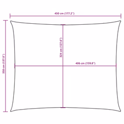vidaXL Sunshade Sail Oxford Fabric Rectangular Patio Shade Sunscreen Canopy - blue, 3.5 x 4.5 m - Additional view 3