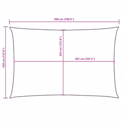 vidaXL Sunshade Sail Oxford Fabric Rectangular Patio Shade Sunscreen Canopy - blue, 3.5 x 5 m - Additional view 9