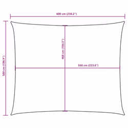 vidaXL Sunshade Sail Oxford Fabric Rectangular Patio Shade Sunscreen Canopy - blue, 5 x 6 m