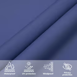 vidaXL Sunshade Sail Oxford Fabric Rectangular Patio Shade Sunscreen Canopy - blue, 5 x 7 m - Additional view 5