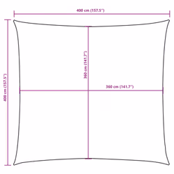 vidaXL Sunshade Sail Oxford Fabric Square Patio Sun Shade Sunscreen Canopy - yellow, 4 x 4 m