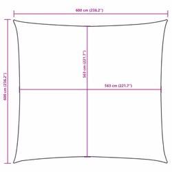 vidaXL Sunshade Sail Oxford Fabric Square Patio Sun Shade Sunscreen Canopy - yellow, 6 x 6 m