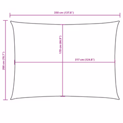 vidaXL Sunshade Sail Oxford Fabric Rectangular Patio Shade Sunscreen Canopy - yellow, 2 x 3.5 m - Additional view 3