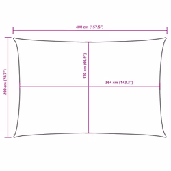 vidaXL Sunshade Sail Oxford Fabric Rectangular Patio Shade Sunscreen Canopy - yellow, 2 x 4 m - Additional view 9
