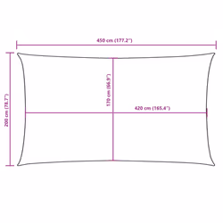 vidaXL Sunshade Sail Oxford Fabric Rectangular Patio Shade Sunscreen Canopy - yellow, 2 x 4.5 m - Additional view 3