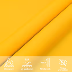 vidaXL Sunshade Sail Oxford Fabric Rectangular Patio Shade Sunscreen Canopy - yellow, 2 x 4.5 m - Additional view 5