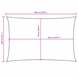 vidaXL Sunshade Sail Oxford Fabric Rectangular Patio Shade Sunscreen Canopy - yellow, 2 x 5 m - Additional view 9