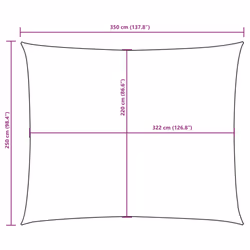 vidaXL Sunshade Sail Oxford Fabric Rectangular Patio Shade Sunscreen Canopy - yellow, 2.5 x 3.5 m - Additional view 9