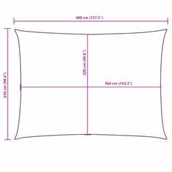 vidaXL Sunshade Sail Oxford Fabric Rectangular Patio Shade Sunscreen Canopy - yellow, 2.5 x 4 m - Additional view 3