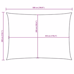 vidaXL Sunshade Sail Oxford Fabric Rectangular Patio Shade Sunscreen Canopy - yellow, 3 x 5 m