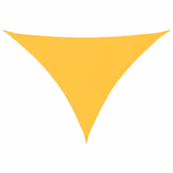 vidaXL Sunshade Sail Oxford Fabric Triangular Shade Sail Sunscreen Canopy - yellow, 2.5 x 2.5 x 3.5 m
