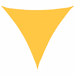 vidaXL Sunshade Sail Oxford Fabric Triangular Shade Sail Sunscreen Canopy - yellow, 3 x 3 x 3 m
