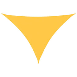 vidaXL Sunshade Sail Oxford Fabric Triangular Shade Sail Sunscreen Canopy - yellow, 3 x 3 x 4.24 m