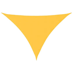 vidaXL Sunshade Sail Oxford Fabric Triangular Shade Sail Sunscreen Canopy - yellow, 3 x 4 x 4 m