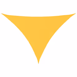 vidaXL Sunshade Sail Oxford Fabric Triangular Shade Sail Sunscreen Canopy - yellow, 4 x 4 x 5.8 m