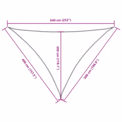 vidaXL Sunshade Sail Oxford Fabric Triangular Shade Sail Sunscreen Canopy - yellow, 4 x 5 x 6.4 m