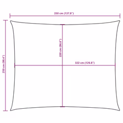 vidaXL Sunshade Sail Oxford Fabric Rectangular Patio Shade Sunscreen Canopy - red, 2.5 x 3.5 m - Additional view 3