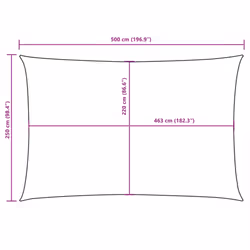vidaXL Sunshade Sail Oxford Fabric Rectangular Patio Shade Sunscreen Canopy - red, 2.5 x 5 m - Additional view 9
