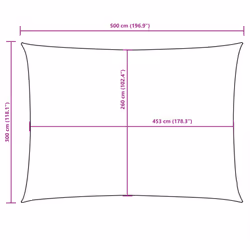 vidaXL Sunshade Sail Oxford Fabric Rectangular Patio Shade Sunscreen Canopy - red, 3 x 5 m - Additional view 9