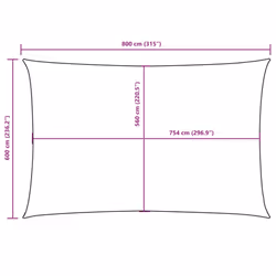 vidaXL Sunshade Sail Oxford Fabric Rectangular Patio Shade Sunscreen Canopy - red, 6 x 8 m - Additional view 9