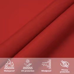 vidaXL Sunshade Sail Oxford Fabric Triangular Shade Sail Sunscreen Canopy - red, 2.5 x 2.5 x 3.5 m - Additional view 5