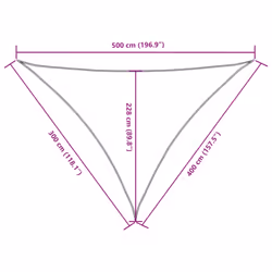 vidaXL Sunshade Sail Oxford Fabric Triangular Shade Sail Sunscreen Canopy - red, 3 x 4 x 5 m - Additional view 3