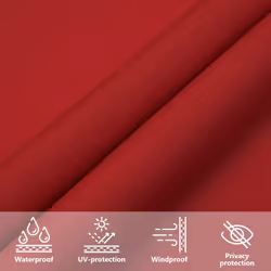 vidaXL Sunshade Sail Oxford Fabric Triangular Shade Sail Sunscreen Canopy - red, 4 x 4 x 4 m - Additional view 5