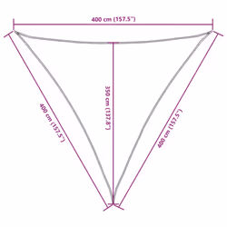 vidaXL Sunshade Sail Oxford Fabric Triangular Shade Sail Sunscreen Canopy - red, 4 x 4 x 4 m - Additional view 9