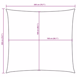 vidaXL Sunshade Sail Oxford Fabric Square Patio Sun Shade Sunscreen Canopy - orange, 2 x 2 m - Additional view 9