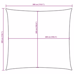 vidaXL Sunshade Sail Oxford Fabric Square Patio Sun Shade Sunscreen Canopy - orange, 3 x 3 m