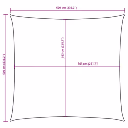 vidaXL Sunshade Sail Oxford Fabric Square Patio Sun Shade Sunscreen Canopy - orange, 6 x 6 m