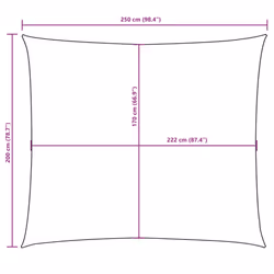 vidaXL Sunshade Sail Oxford Fabric Rectangular Patio Shade Sunscreen Canopy - orange, 2 x 2.5 m