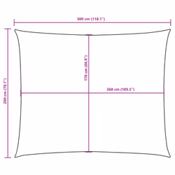 vidaXL Sunshade Sail Oxford Fabric Rectangular Patio Shade Sunscreen Canopy - orange, 2 x 3 m