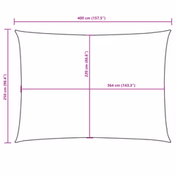 vidaXL Sunshade Sail Oxford Fabric Rectangular Patio Shade Sunscreen Canopy - orange, 2.5 x 4 m - Additional view 9